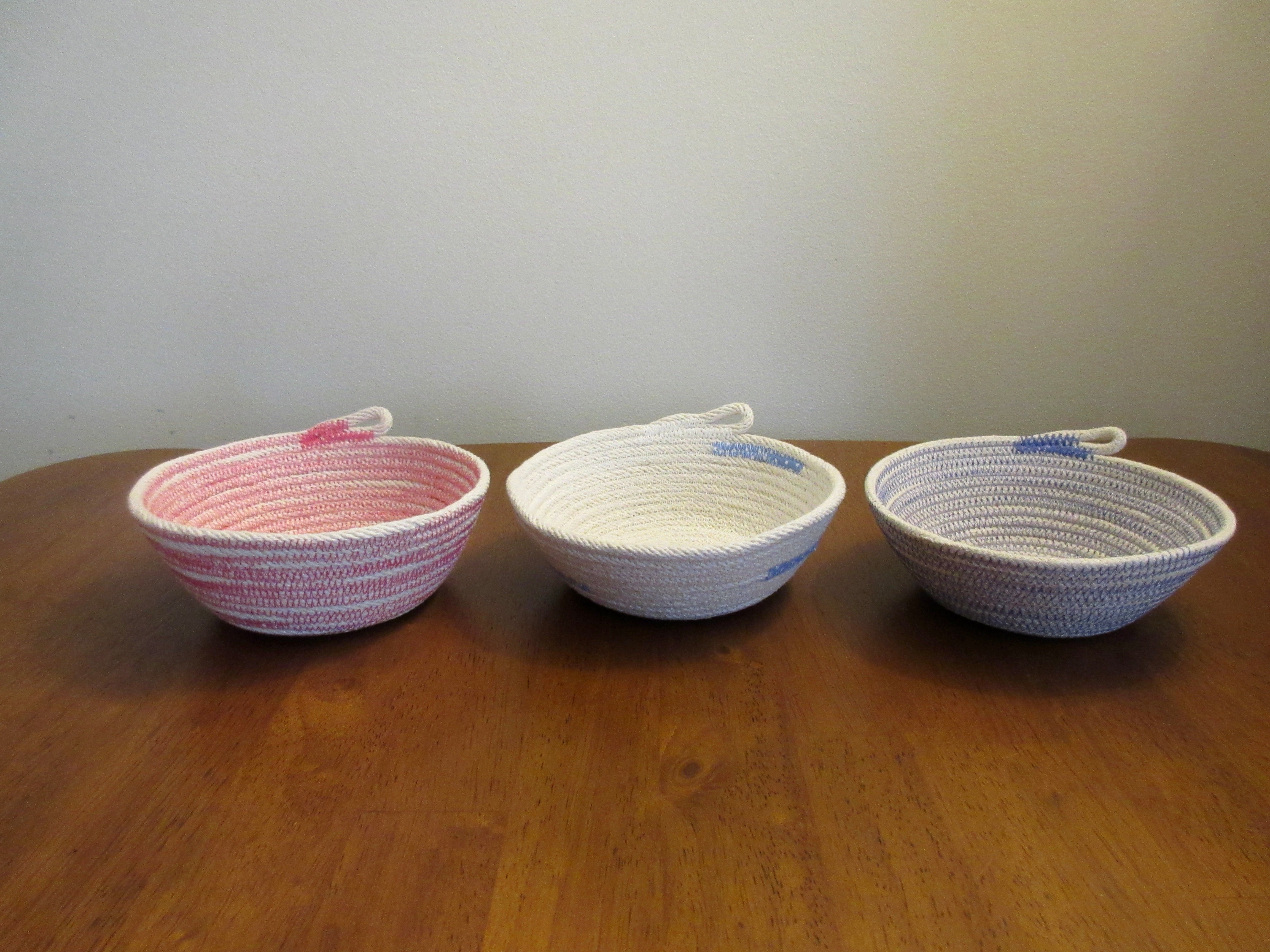 Rope bowls, coasters, & other designs.